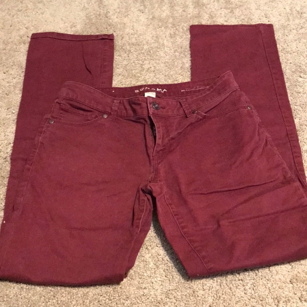 Sonoma Maroon Pants